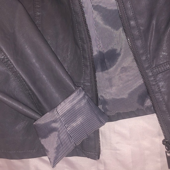 COPY - Apt. 9 Gray Pleather Jacket - Picture 3 of 3
